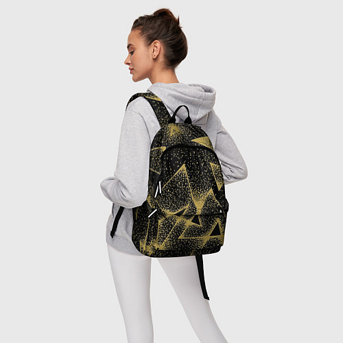 Рюкзак Triangle yellow with dots / 3D-принт – фото 6