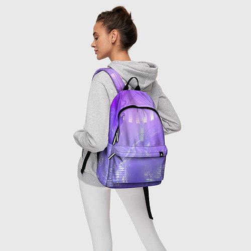 Рюкзак Лавандовые прозрачные лестницы / 3D-принт – фото 6