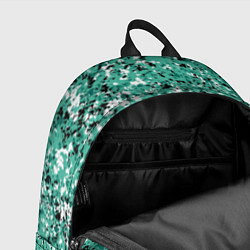 Рюкзак Бирюзовый с чёрно-белыми пятнами, цвет: 3D-принт — фото 2