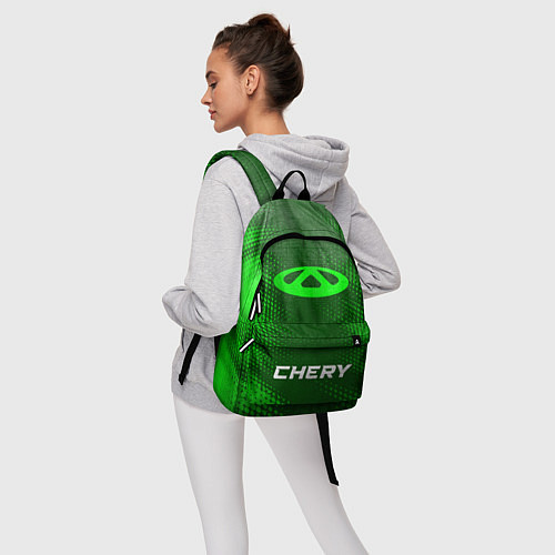 Рюкзак Chery - green gradient по-центру / 3D-принт – фото 6