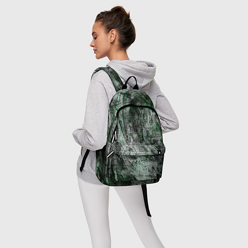 Рюкзак Абстракция - grey emerald rock / 3D-принт – фото 6