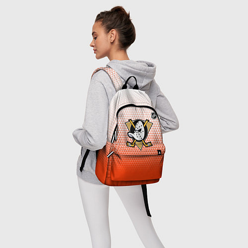 Рюкзак Анахайм Дакс - оранжевая геометрия / 3D-принт – фото 6