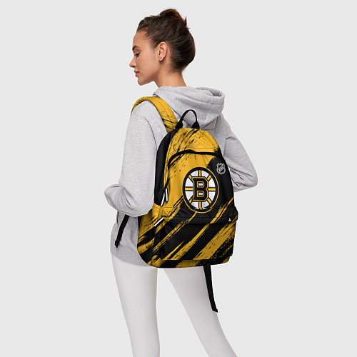 Рюкзак Бостон Брюинз - брызги краски / 3D-принт – фото 6