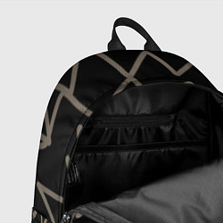 Рюкзак Кривые рукописные линии чёрно-коричневый, цвет: 3D-принт — фото 2