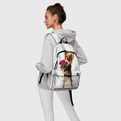 Рюкзак Чихуахуа с розами - крупная, цвет: 3D-принт — фото 2