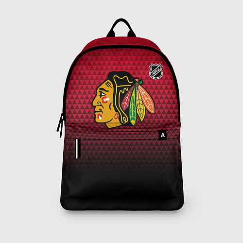 Рюкзак Чикаго Блэкхокс - геометрический градиент / 3D-принт – фото 3