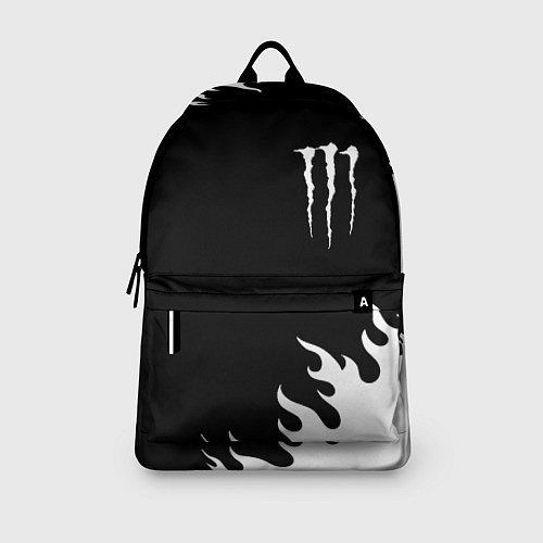 Рюкзак Monster energy белый огонь / 3D-принт – фото 3