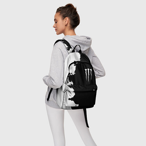 Рюкзак Monster energy краски белые / 3D-принт – фото 6