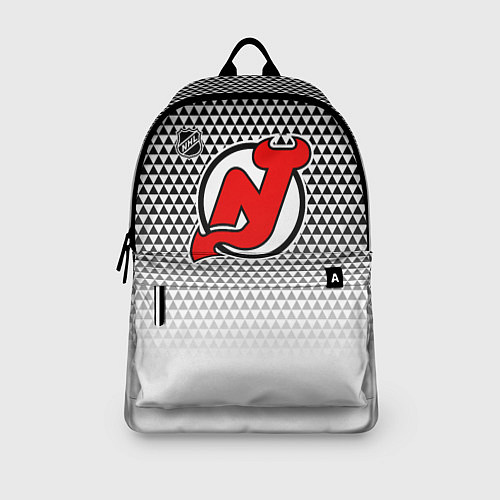 Рюкзак Нью Джерси Девилз - геометрический градиент / 3D-принт – фото 3