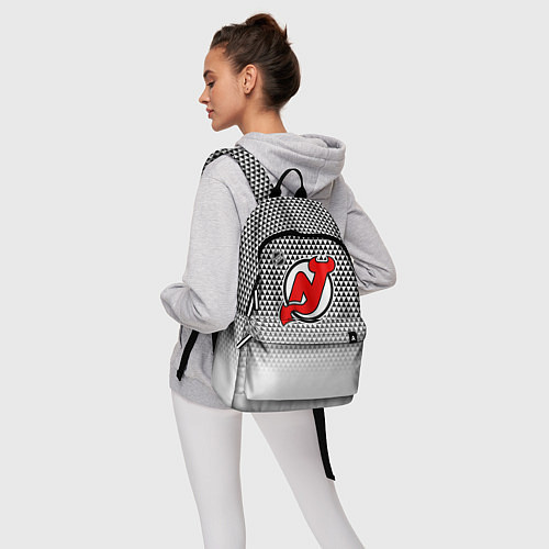 Рюкзак Нью Джерси Девилз - геометрический градиент / 3D-принт – фото 6