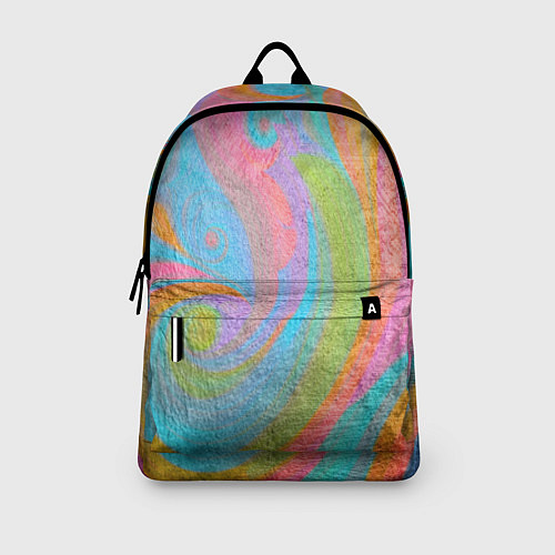 Рюкзак Абстракция - multicolored curves / 3D-принт – фото 3