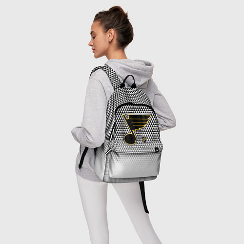 Рюкзак Сент Луис Блюз - белый градиент / 3D-принт – фото 6