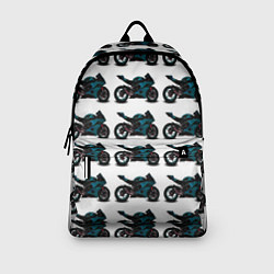 Рюкзак Motorbike blue, цвет: 3D-принт — фото 2