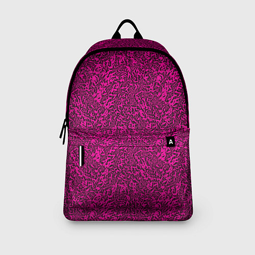 Рюкзак Тёмный розовый текстурный хлопьями / 3D-принт – фото 3
