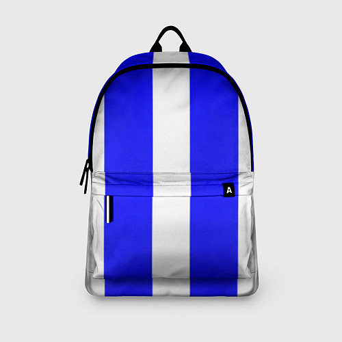 Рюкзак Color white blue line / 3D-принт – фото 3