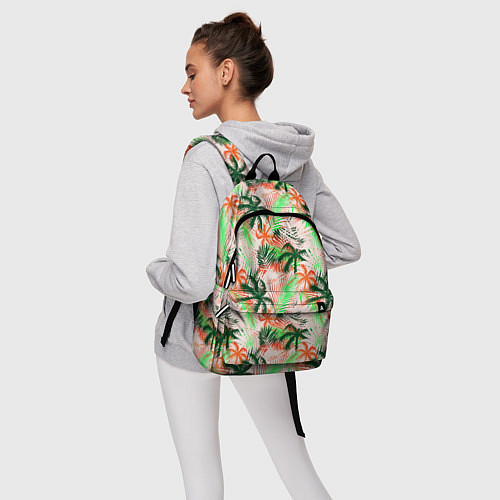 Рюкзак Palm green pink / 3D-принт – фото 6