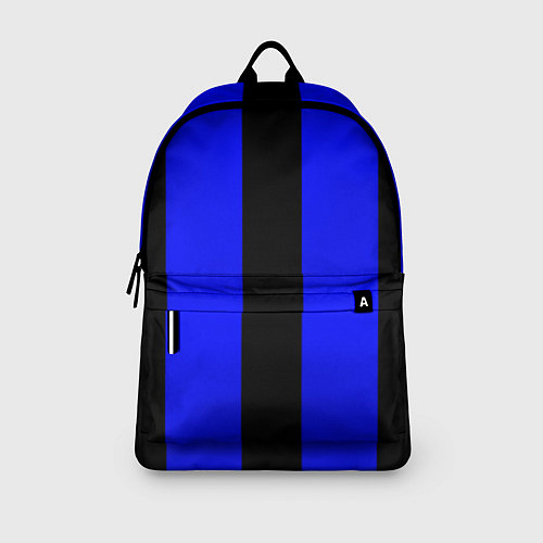 Рюкзак Color blue black stripes / 3D-принт – фото 3