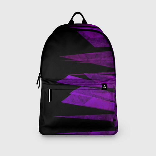 Рюкзак Color purple black stripes / 3D-принт – фото 3
