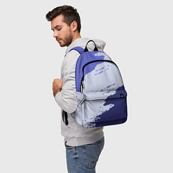 Рюкзак Сине-голубые неравномерные полосы, цвет: 3D-принт — фото 2