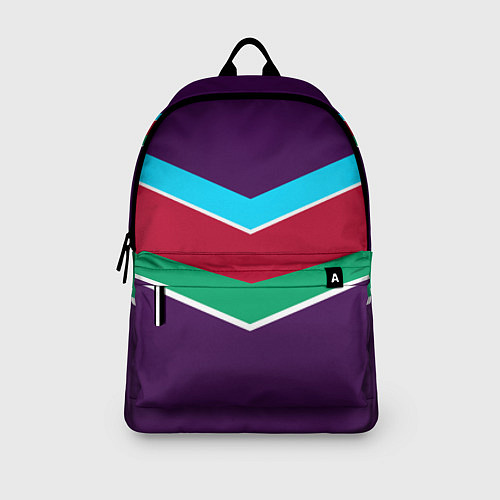 Рюкзак Фиолетовый с полосами / 3D-принт – фото 3