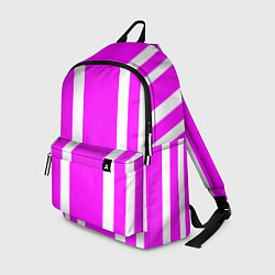 Рюкзак Color white pink stripes, цвет: 3D-принт