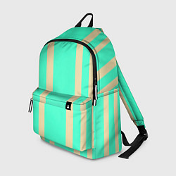 Рюкзак Color blue beige stripes, цвет: 3D-принт