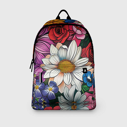 Рюкзак Крупные цветы / 3D-принт – фото 3