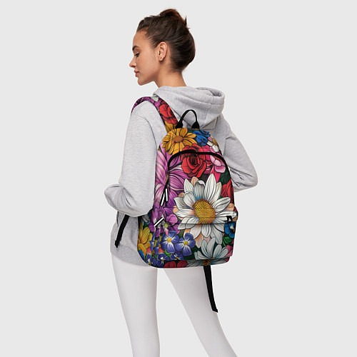 Рюкзак Крупные цветы / 3D-принт – фото 6