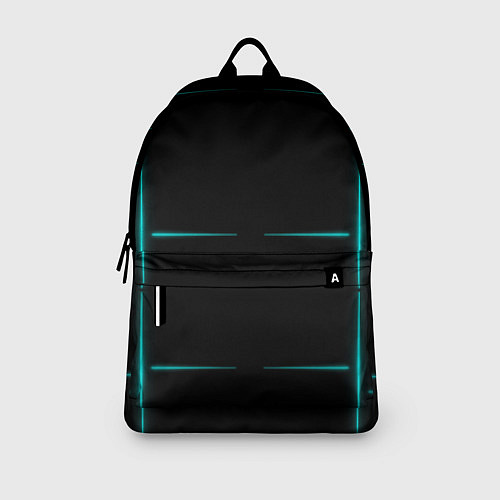 Рюкзак Color black blue stripes / 3D-принт – фото 3