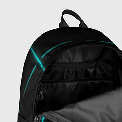 Рюкзак Color black blue stripes, цвет: 3D-принт — фото 2