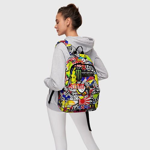 Рюкзак Monster energy брендовый стиль / 3D-принт – фото 6