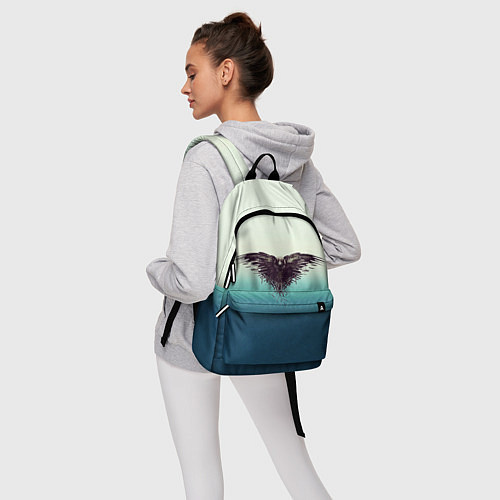 Рюкзак Черный ворон - градиент / 3D-принт – фото 6