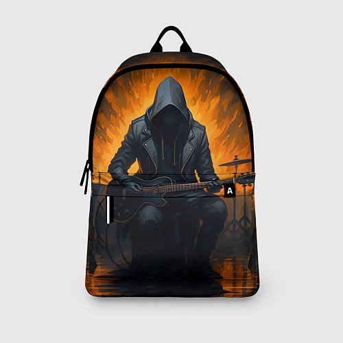 Рюкзак Гитарист играющий в пламени / 3D-принт – фото 3