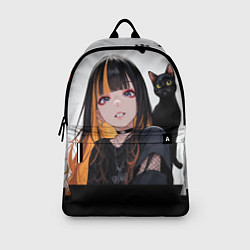 Рюкзак Девушка и кот, цвет: 3D-принт — фото 2