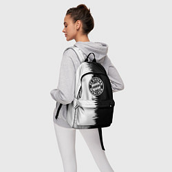 Рюкзак Бавария Мюнхен черно белые штрихи, цвет: 3D-принт — фото 2