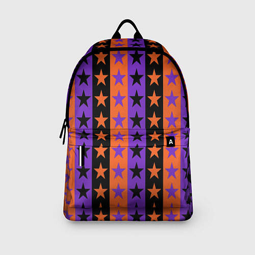 Рюкзак Звёзды Хэллоуина паттерн полосатый / 3D-принт – фото 3