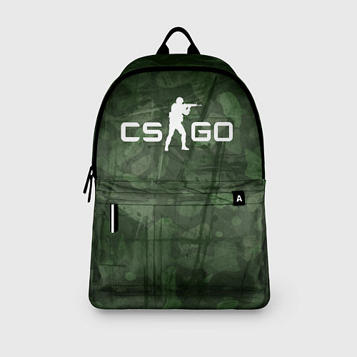 Рюкзак Эмблема CS GO на камуфляжном фоне / 3D-принт – фото 3