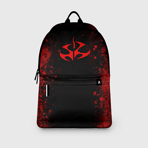 Рюкзак Эмблема hitman на черном фоне / 3D-принт – фото 3