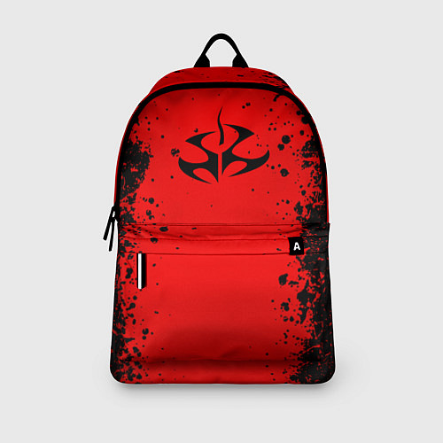Рюкзак Эмблема hitman на красном фоне / 3D-принт – фото 3