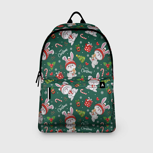 Рюкзак Новогодние зайчики / 3D-принт – фото 3