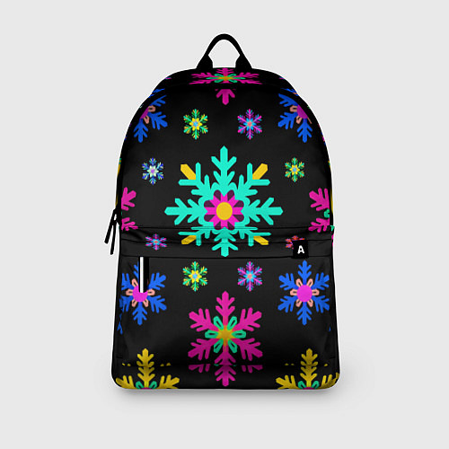 Рюкзак Снежинки ретро / 3D-принт – фото 3
