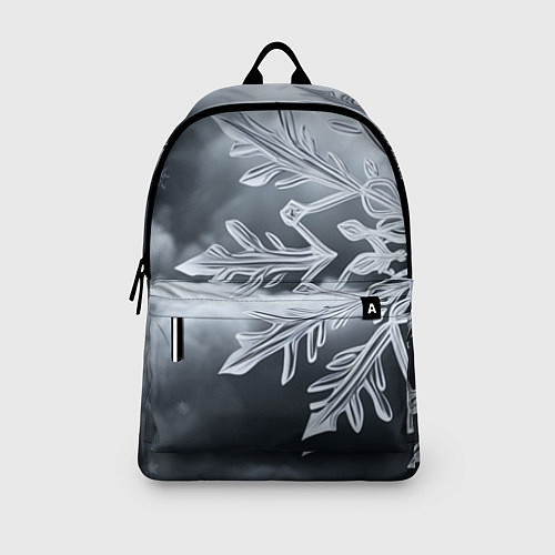 Рюкзак Снежинка на черно белое / 3D-принт – фото 3
