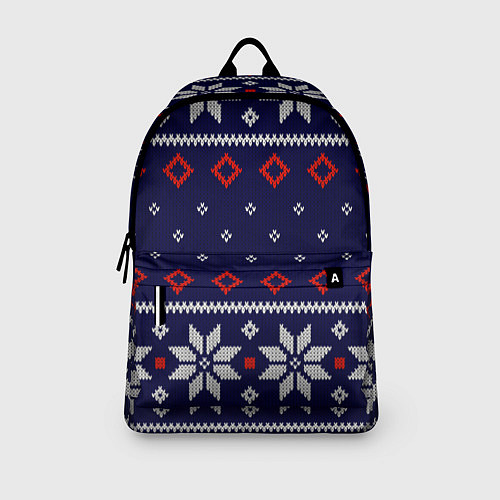 Рюкзак Вязаный новогодний узор / 3D-принт – фото 3