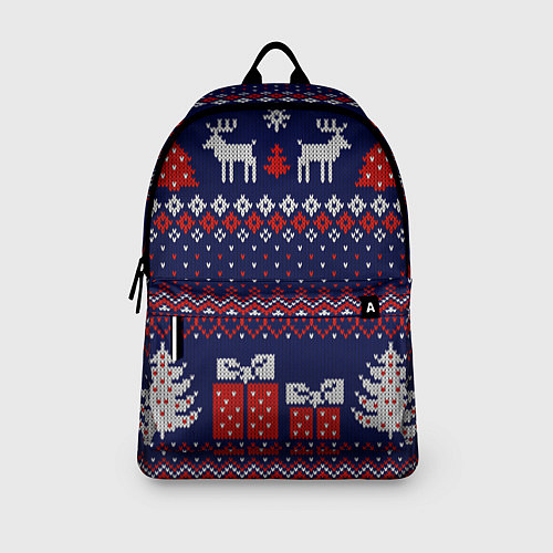 Рюкзак Новогодний вязаный паттерн / 3D-принт – фото 3