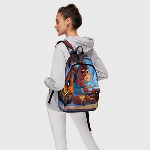 Рюкзак Лошадка у камина / 3D-принт – фото 6