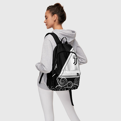 Рюкзак Ювентус геометрия полосы текстура / 3D-принт – фото 6