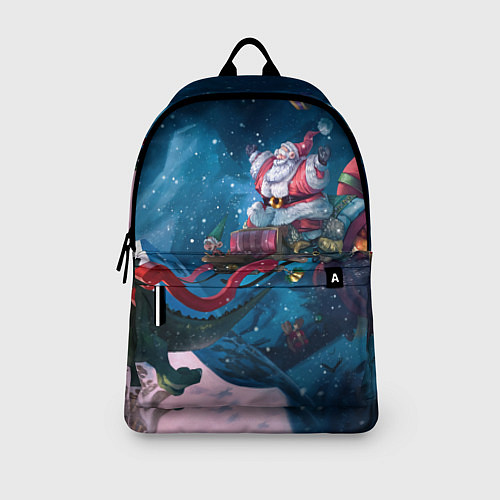 Рюкзак Санта с динозавром / 3D-принт – фото 3
