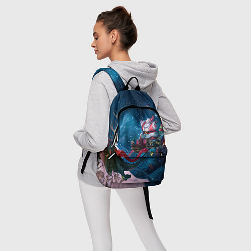 Рюкзак Санта с динозавром / 3D-принт – фото 6