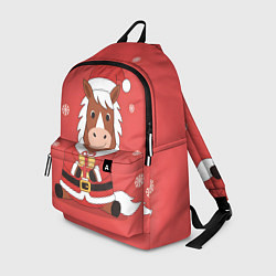 Рюкзак Новогодняя лошадка с подарком, цвет: 3D-принт