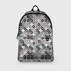 Рюкзак Цветочный серо-розовый узор ретро, цвет: 3D-принт — фото 2